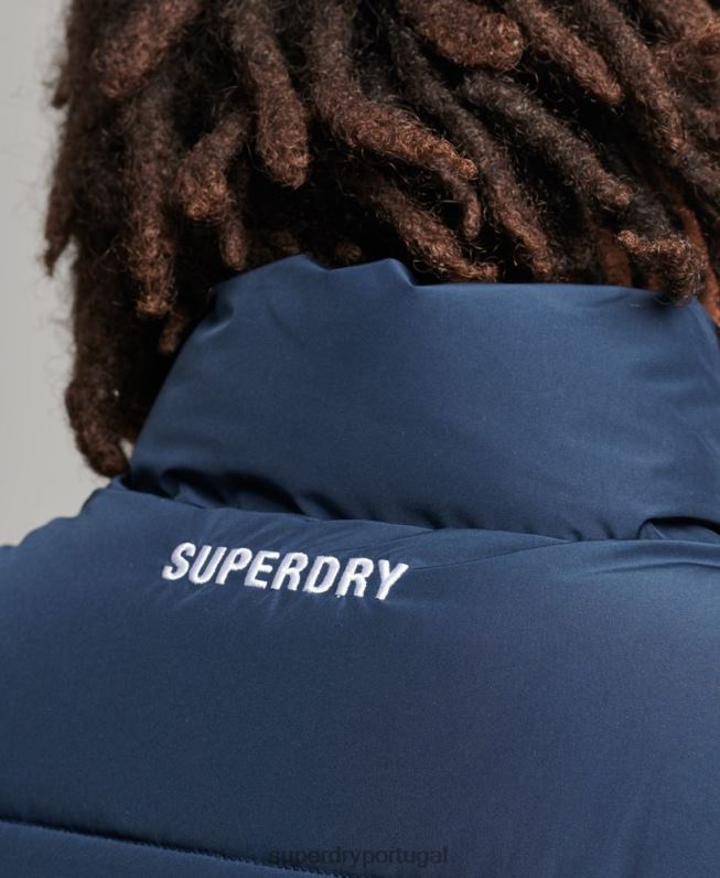 colete esportivo sem capuz homens marinha roupas Superdry 2208H4446
