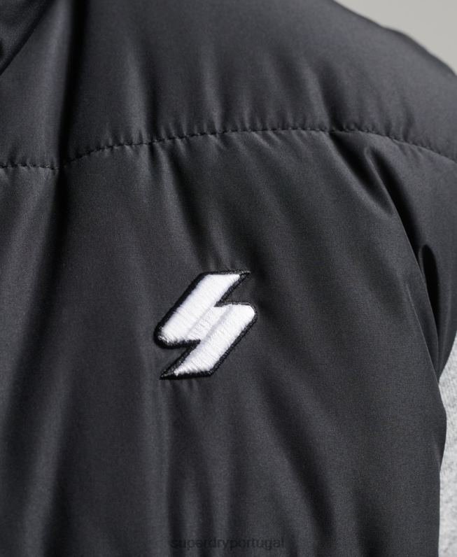 colete esportivo sem capuz homens preto roupas Superdry 2208H1102