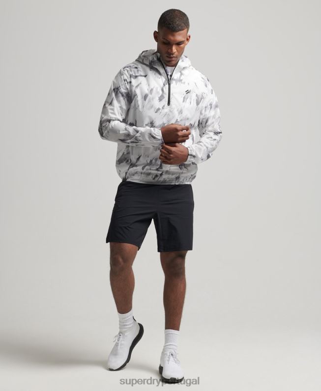 correr jaqueta impermeável leve homens cinza roupas Superdry 2208H5401