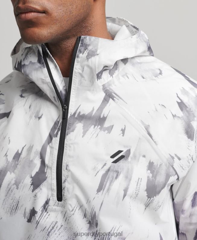 correr jaqueta impermeável leve homens cinza roupas Superdry 2208H5401