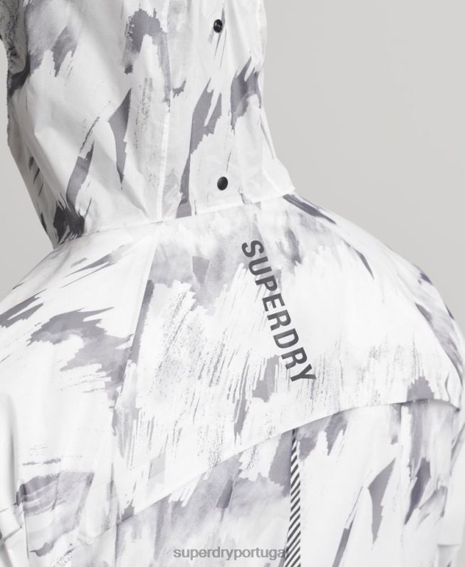 correr jaqueta impermeável leve homens cinza roupas Superdry 2208H5401