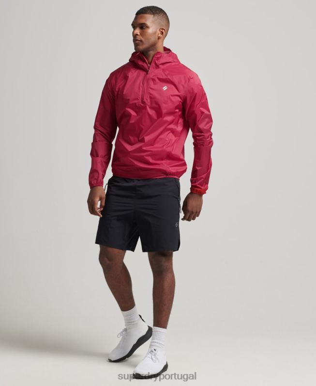 correr jaqueta impermeável leve homens vermelho roupas Superdry 2208H4623