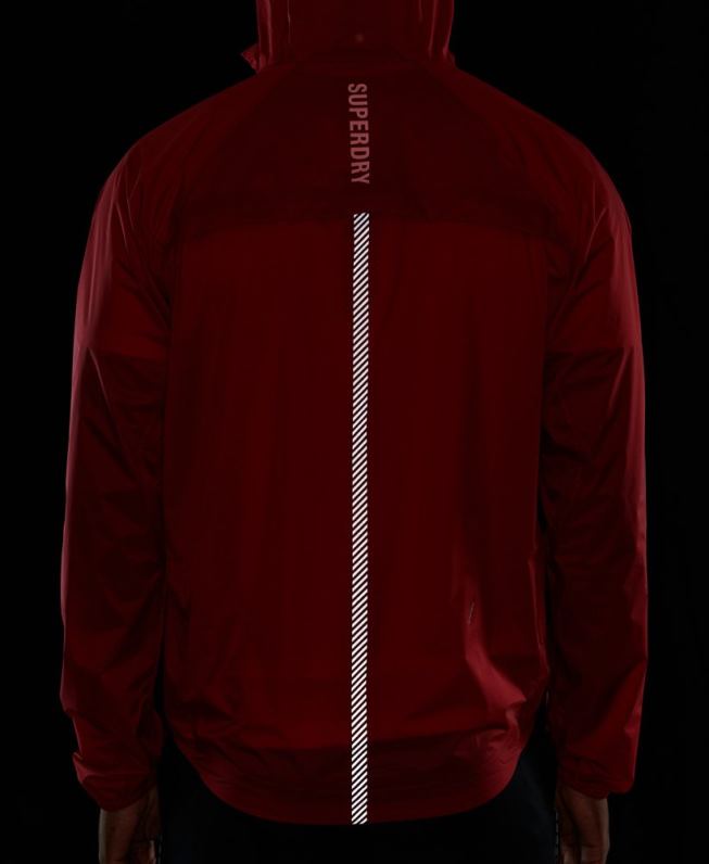 correr jaqueta impermeável leve homens vermelho roupas Superdry 2208H4623