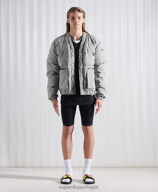 edição limitada sdx 2 em 1 jaqueta homens cinza escuro roupas Superdry 2208H1179
