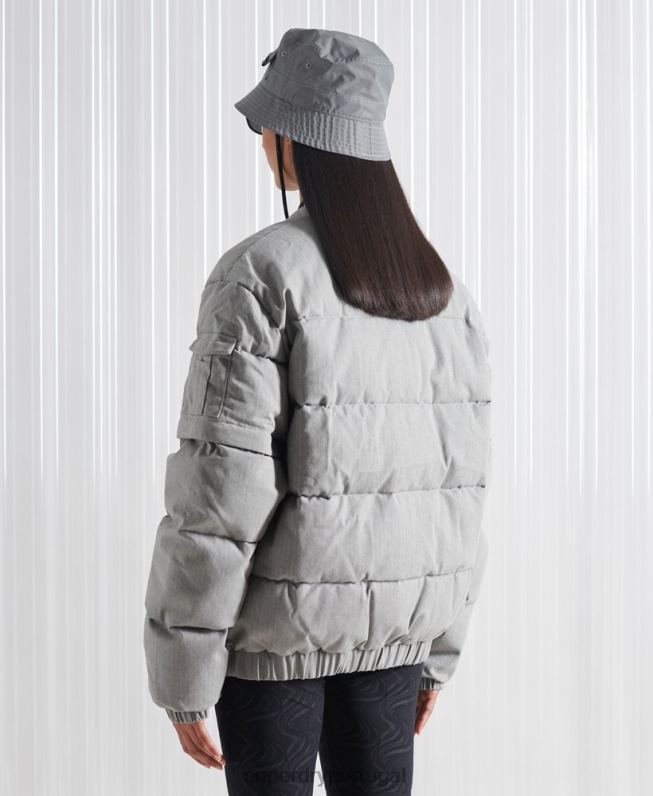 edição limitada sdx 2 em 1 jaqueta homens cinza escuro roupas Superdry 2208H1179