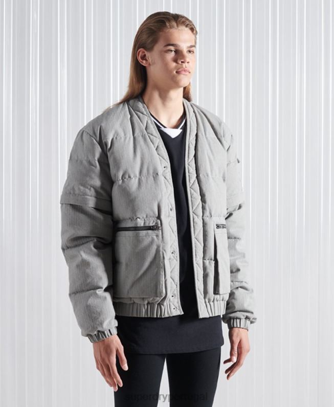 edição limitada sdx 2 em 1 jaqueta homens cinza escuro roupas Superdry 2208H1179