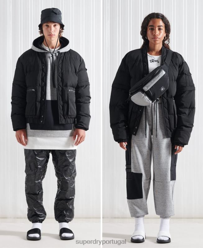edição limitada sdx 2 em 1 jaqueta homens preto roupas Superdry 2208H4670