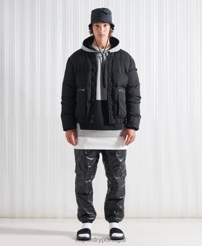 edição limitada sdx 2 em 1 jaqueta homens preto roupas Superdry 2208H4670