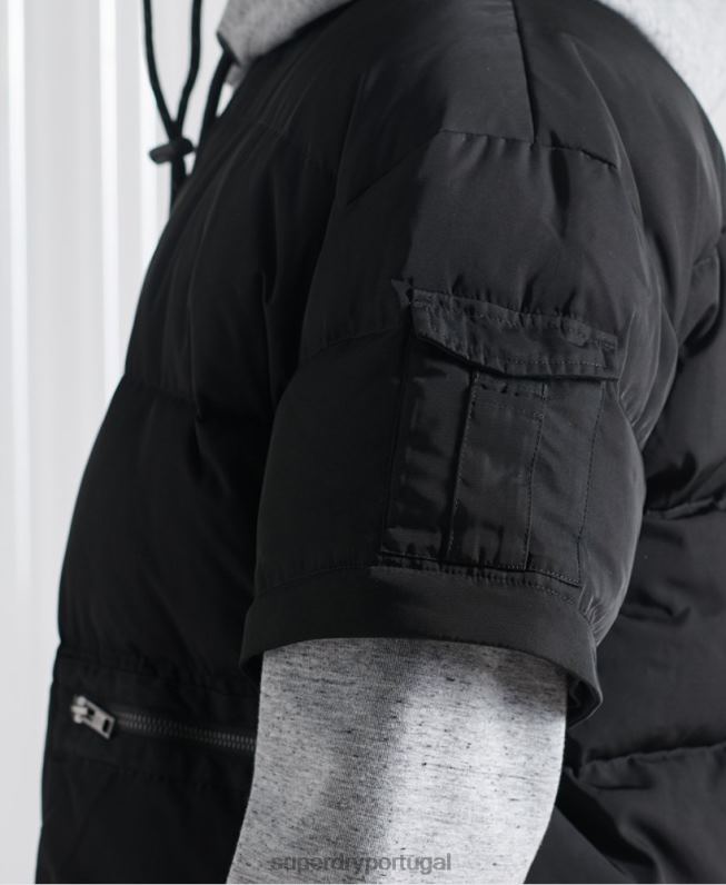 edição limitada sdx 2 em 1 jaqueta homens preto roupas Superdry 2208H4670