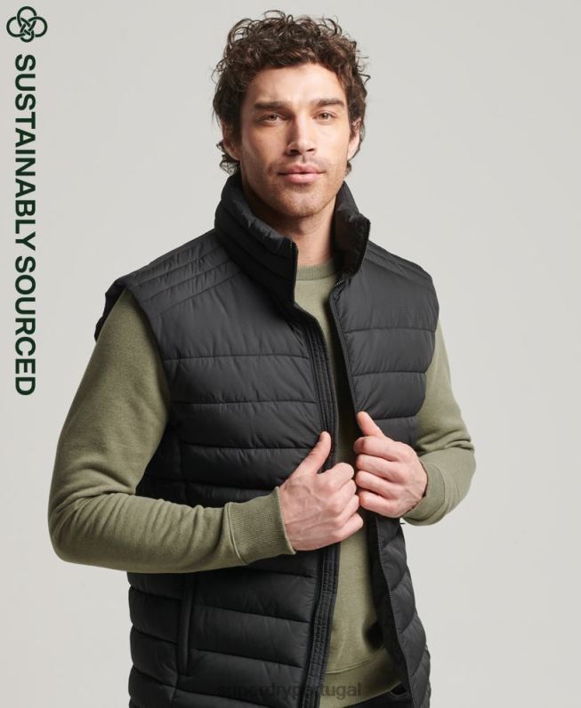 estúdios fuji colete homens preto roupas Superdry 2208H4651