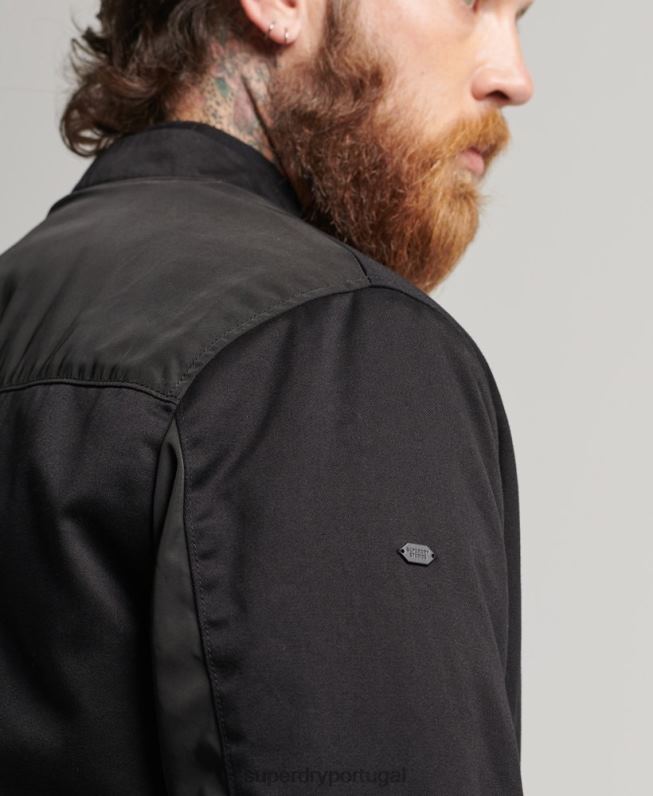 estúdios ma1 bombardeiro homens preto roupas Superdry 2208H1142