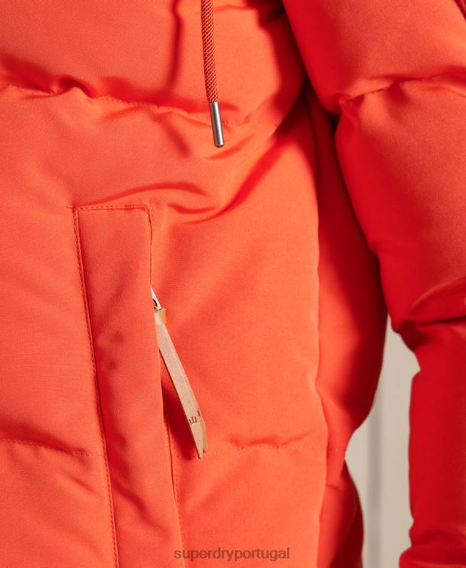jaqueta acolchoada everest homens laranja roupas Superdry 2208H4487