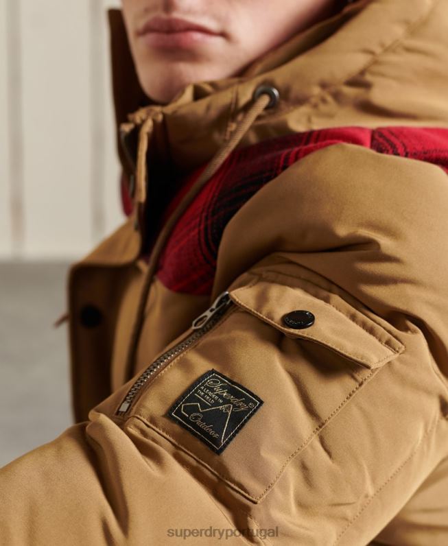 jaqueta acolchoada everest homens verde roupas Superdry 2208H4592