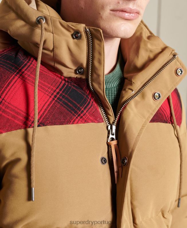 jaqueta acolchoada everest homens verde roupas Superdry 2208H4592