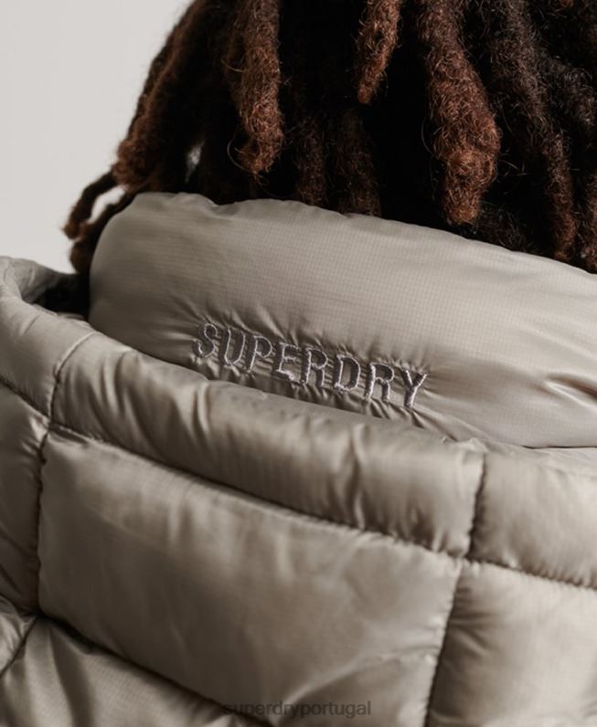jaqueta acolchoada leve homens cinza escuro roupas Superdry 2208H949