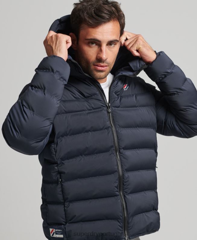 jaqueta acolchoada selada a quente homens marinha roupas Superdry 2208H968