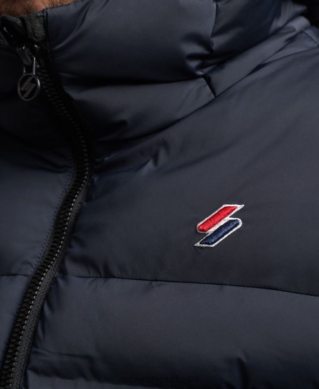 jaqueta acolchoada selada a quente homens marinha roupas Superdry 2208H968