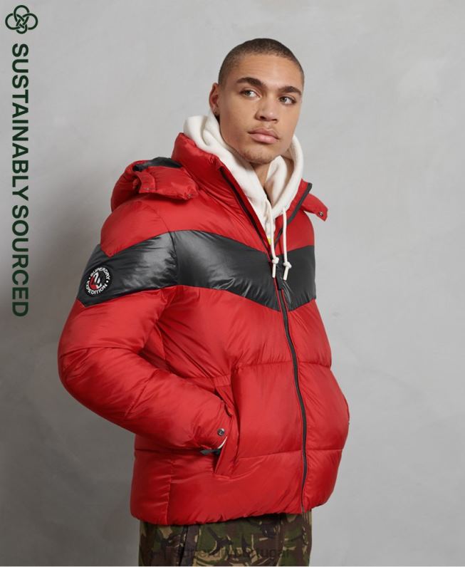 jaqueta acolchoada stratus homens vermelho roupas Superdry 2208H4789
