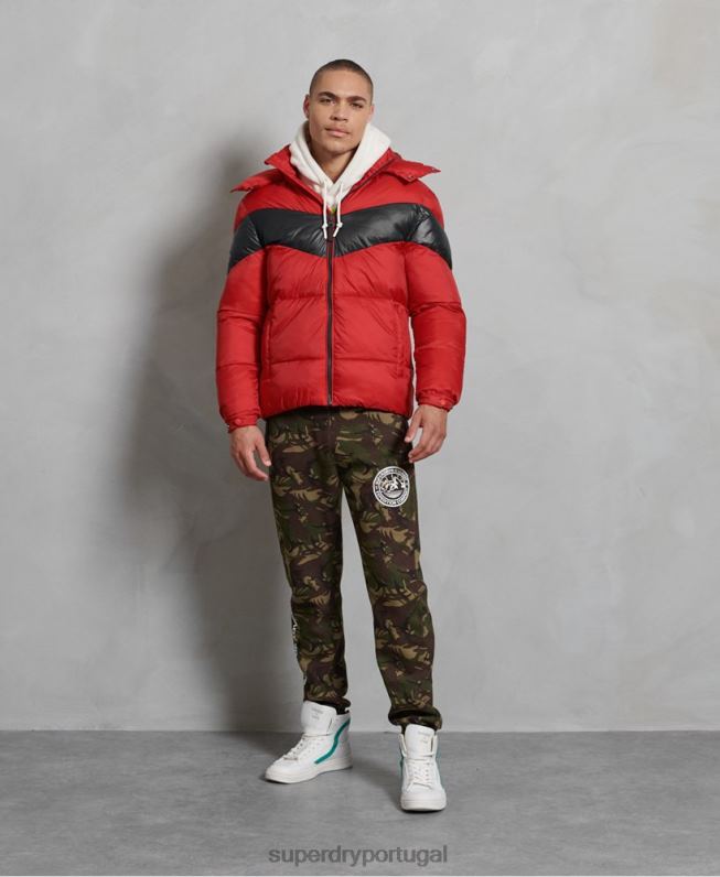jaqueta acolchoada stratus homens vermelho roupas Superdry 2208H4789