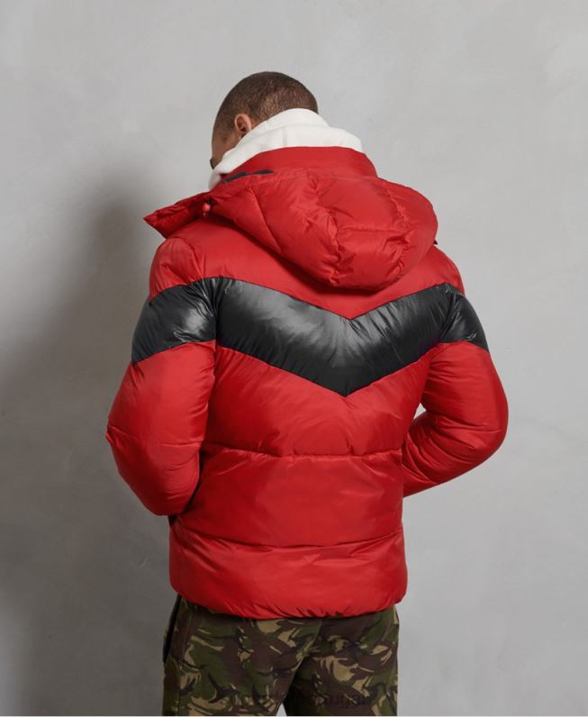 jaqueta acolchoada stratus homens vermelho roupas Superdry 2208H4789