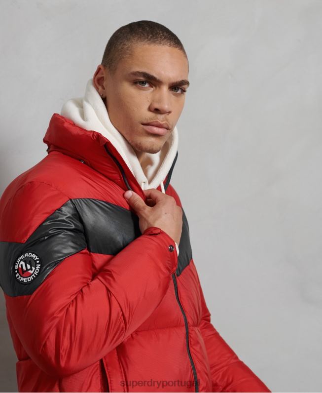 jaqueta acolchoada stratus homens vermelho roupas Superdry 2208H4789