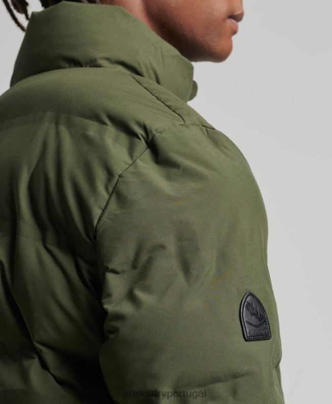 jaqueta acolchoada ultimate radar homens caqui roupas Superdry 2208H4621
