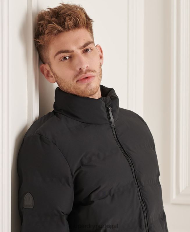 jaqueta acolchoada ultimate radar homens preto roupas Superdry 2208H4622