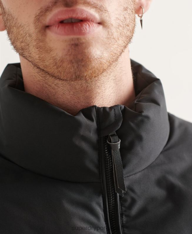 jaqueta acolchoada ultimate radar homens preto roupas Superdry 2208H4622