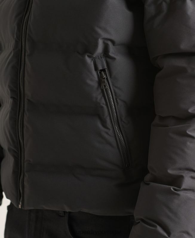 jaqueta acolchoada ultimate radar homens preto roupas Superdry 2208H4622