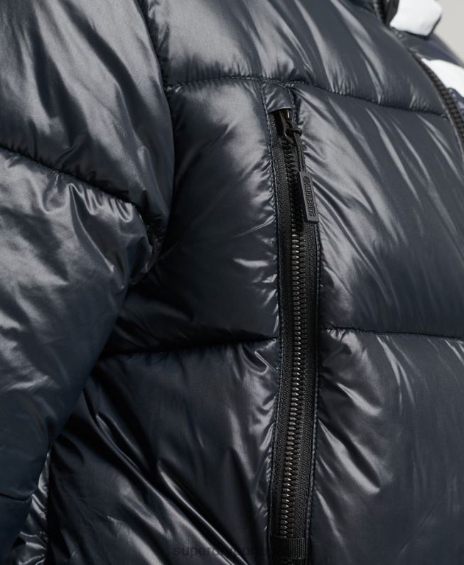 jaqueta alpina com capuz de montanha homens marinha roupas Superdry 2208H4581