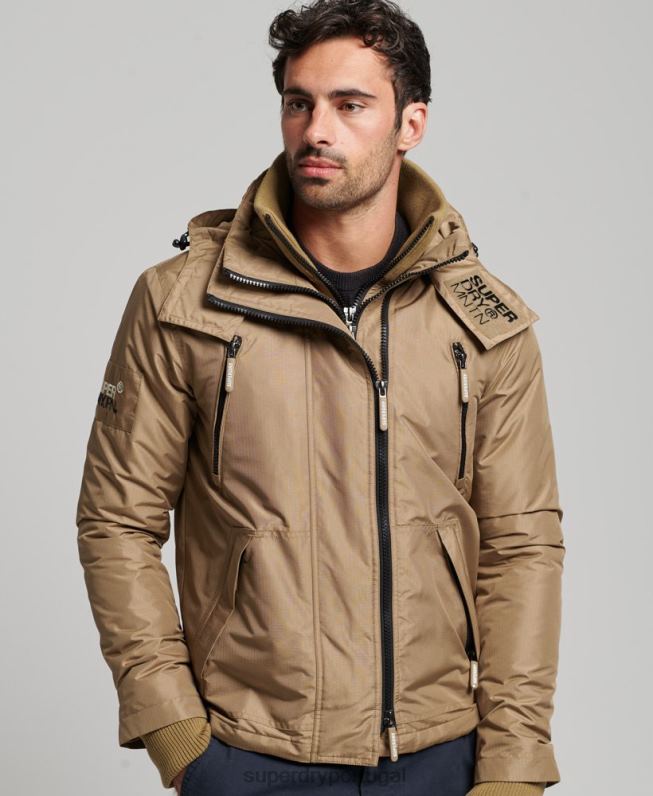 jaqueta blusão mountain sd homens marrom roupas Superdry 2208H1111