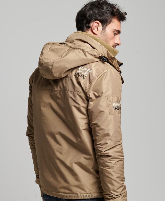 jaqueta blusão mountain sd homens marrom roupas Superdry 2208H1111