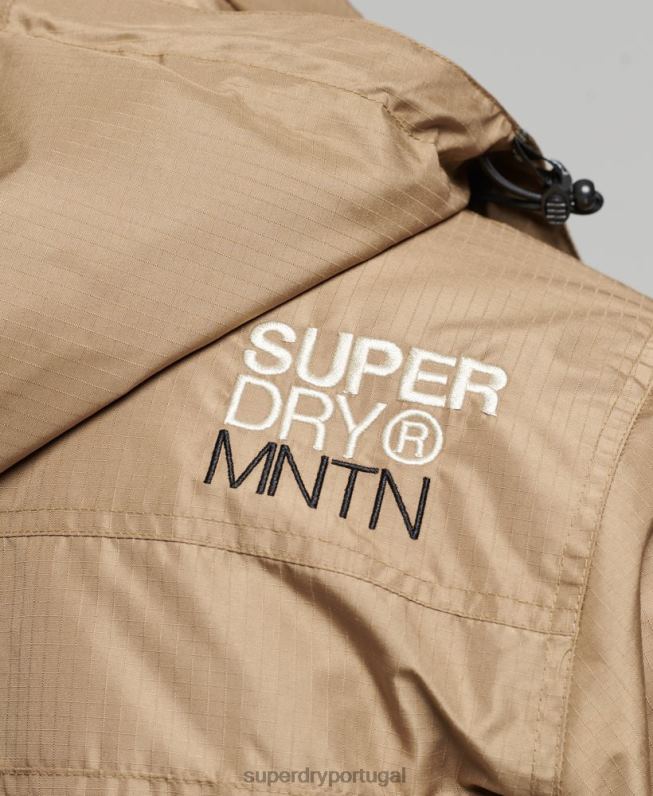 jaqueta blusão mountain sd homens marrom roupas Superdry 2208H1111