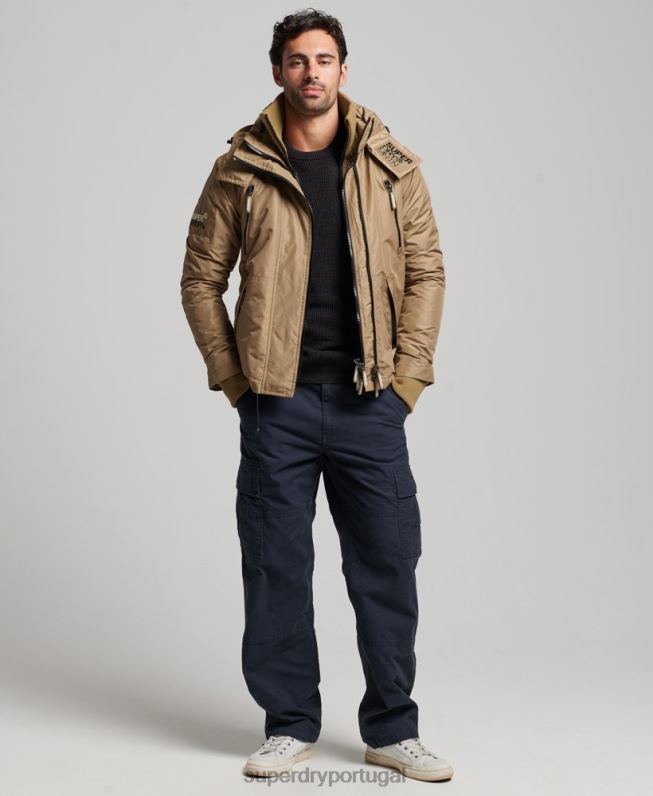 jaqueta blusão mountain sd homens marrom roupas Superdry 2208H1111