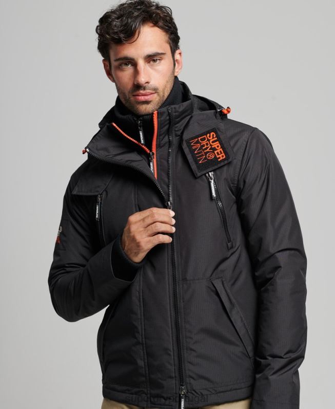 jaqueta blusão mountain sd homens preto roupas Superdry 2208H1160