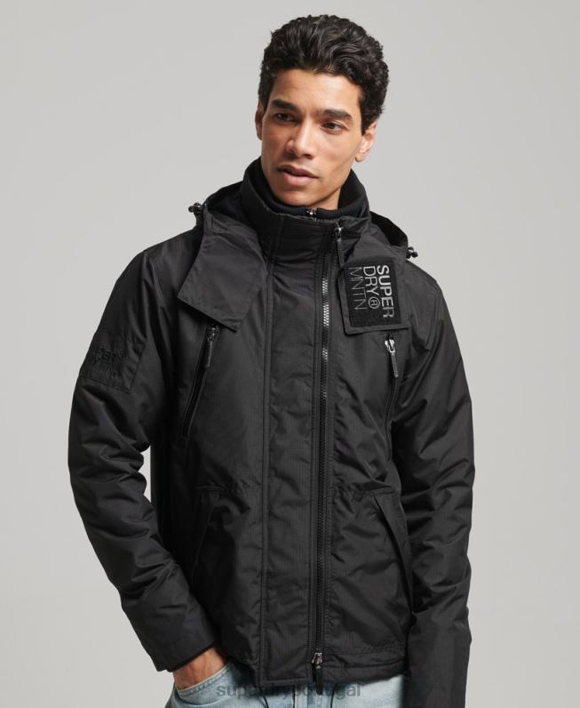 jaqueta blusão mountain sd homens preto roupas Superdry 2208H924