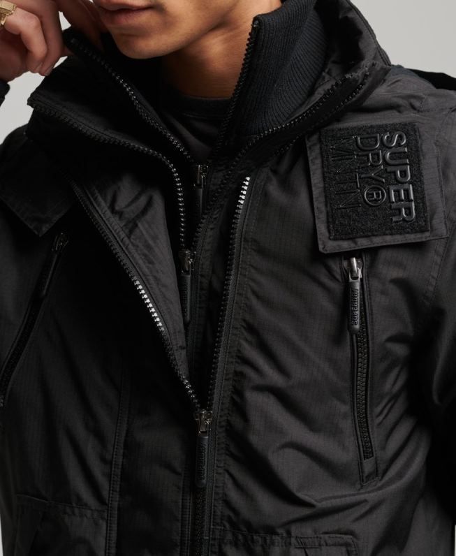 jaqueta blusão mountain sd homens preto roupas Superdry 2208H924