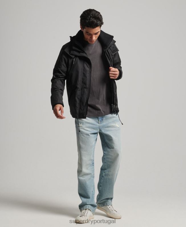 jaqueta blusão mountain sd homens preto roupas Superdry 2208H924