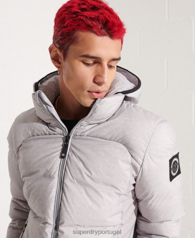 jaqueta blusão sd expedição down homens cinza claro roupas Superdry 2208H4740