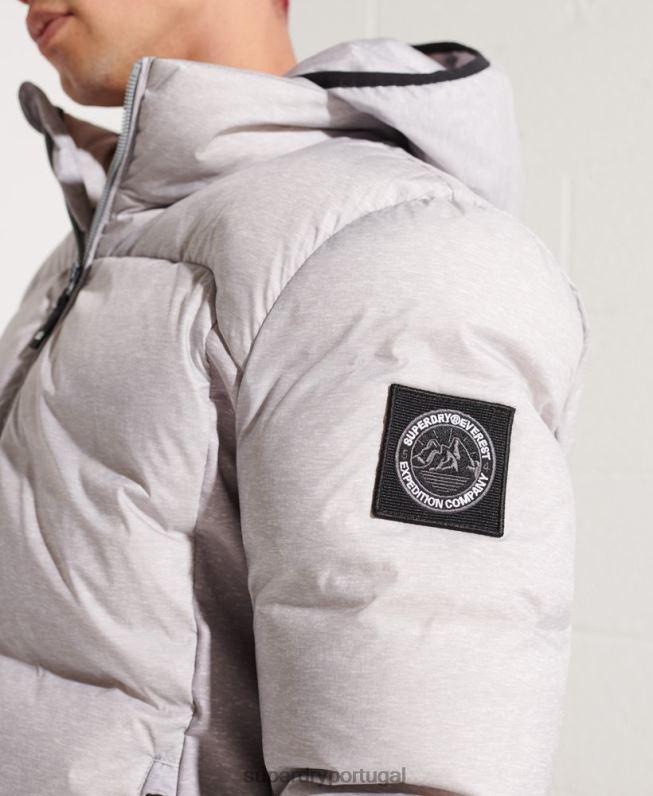 jaqueta blusão sd expedição down homens cinza claro roupas Superdry 2208H4740