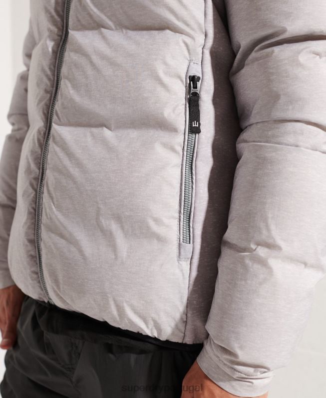 jaqueta blusão sd expedição down homens cinza claro roupas Superdry 2208H4740