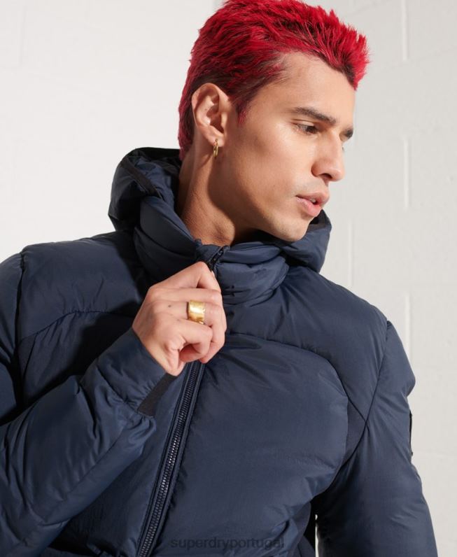 jaqueta blusão sd expedição down homens marinha roupas Superdry 2208H4665