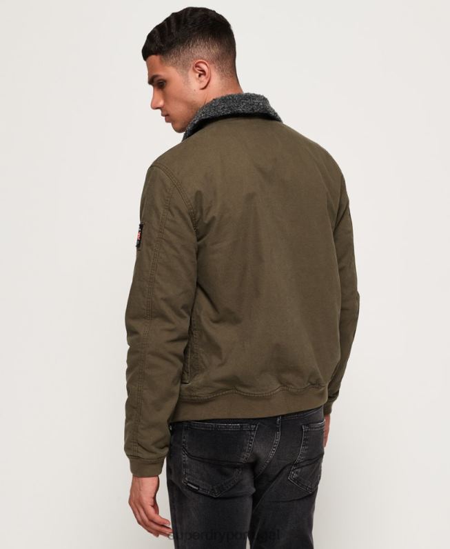 jaqueta bomber aviador inverno rookie homens verde roupas Superdry 2208H4706