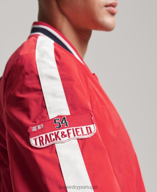 jaqueta bomber colegial de luxo homens vermelho roupas Superdry 2208H4612