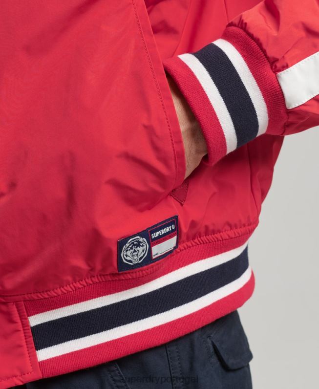 jaqueta bomber colegial de luxo homens vermelho roupas Superdry 2208H4612
