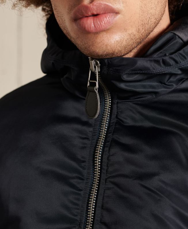 jaqueta bomber com capuz ma1 homens marinha roupas Superdry 2208H4658