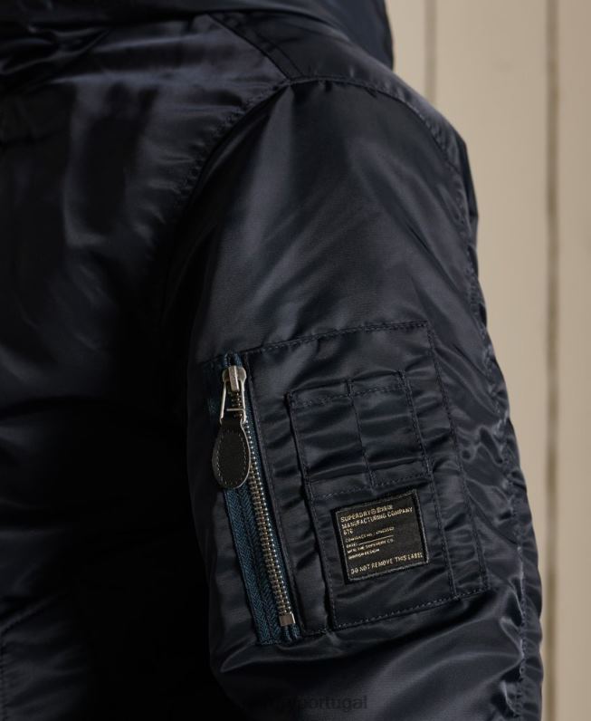 jaqueta bomber com capuz ma1 homens marinha roupas Superdry 2208H4658