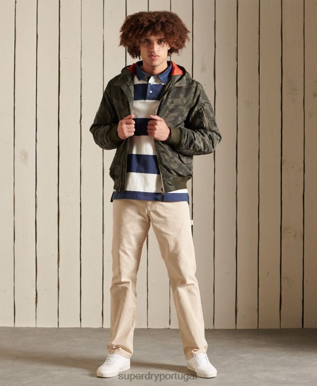 jaqueta bomber com capuz ma1 homens verde roupas Superdry 2208H4575