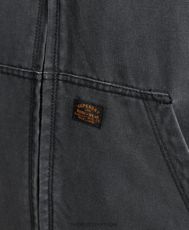 jaqueta bomber com capuz para trabalho homens marrom roupas Superdry 2208H1067