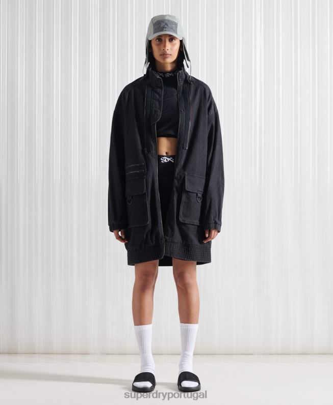 jaqueta bomber dupla sdx edição limitada homens preto roupas Superdry 2208H5555